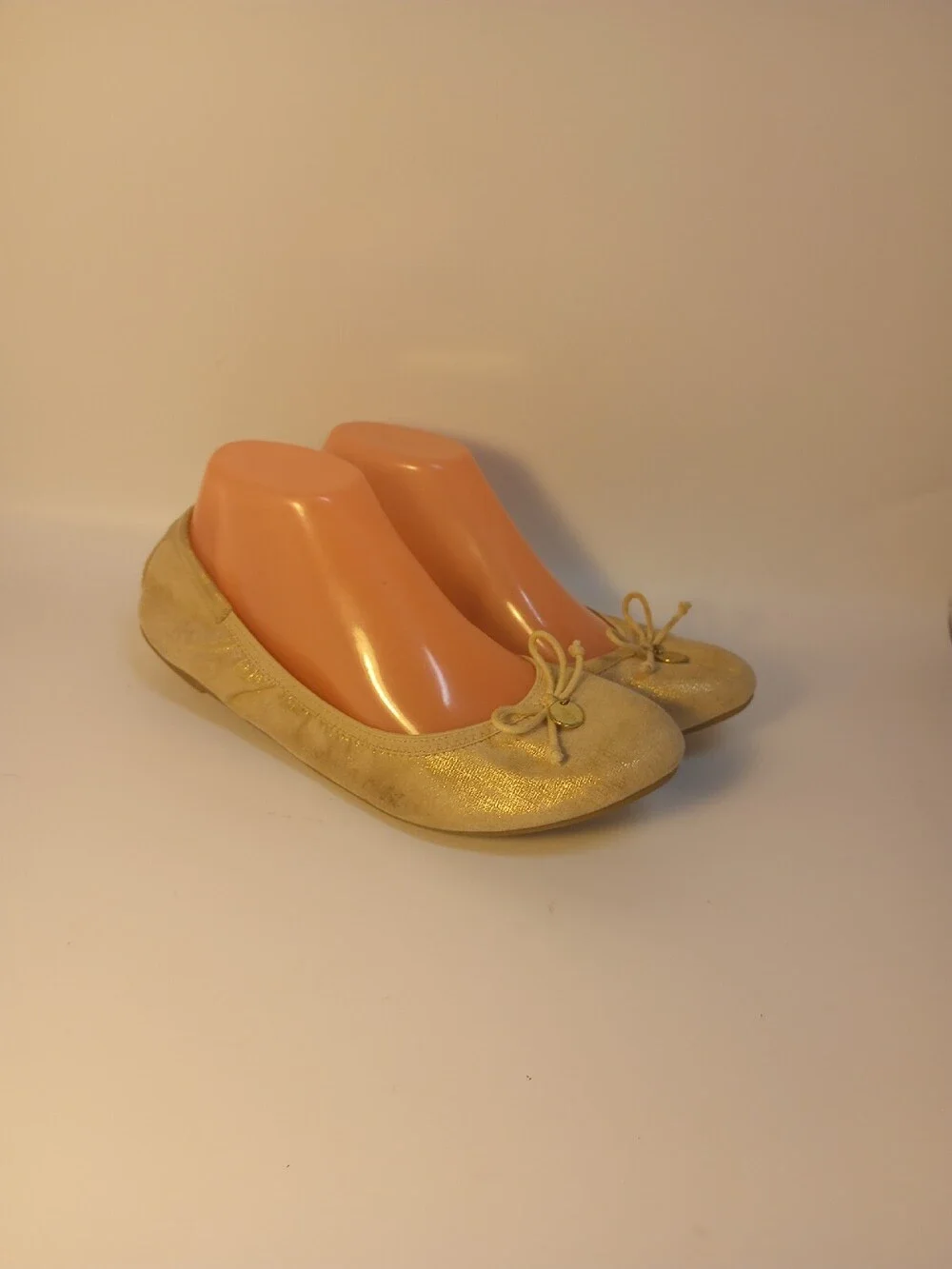 Dexflex Comfort Ballet Shoes Gold Slip On Espadrilles Shoes Womens Size 9M